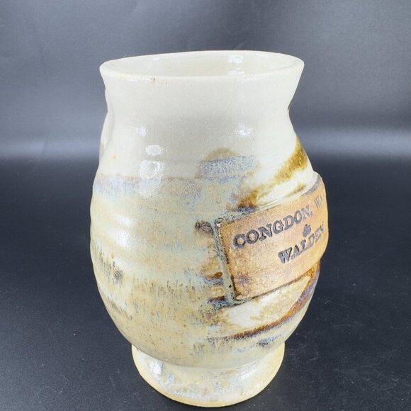 CONGDON WARD WALDEN Hand Made Pottery Stoneware Coffee Mug Cup Artist Signed - Picture 11 of 14